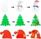 302PCS Christmas Crafts Tree Foam Shapes Stickers Set Craft Kits, Xmas Tree Hat Snowman Christmas Decorations for Kids Crafts Party Favors Supplies
